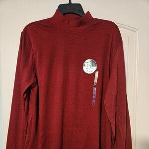 Croft & Barrow mens mock neck long sleeve shirt